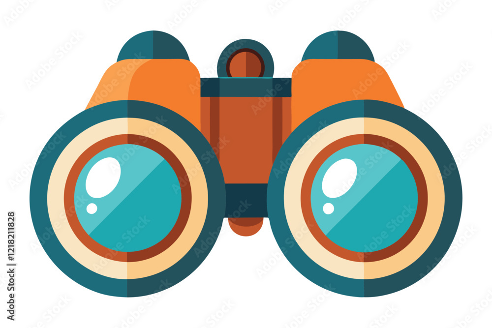 Binoculars on white background vector illustration. Binoculars on white background vector illustration.