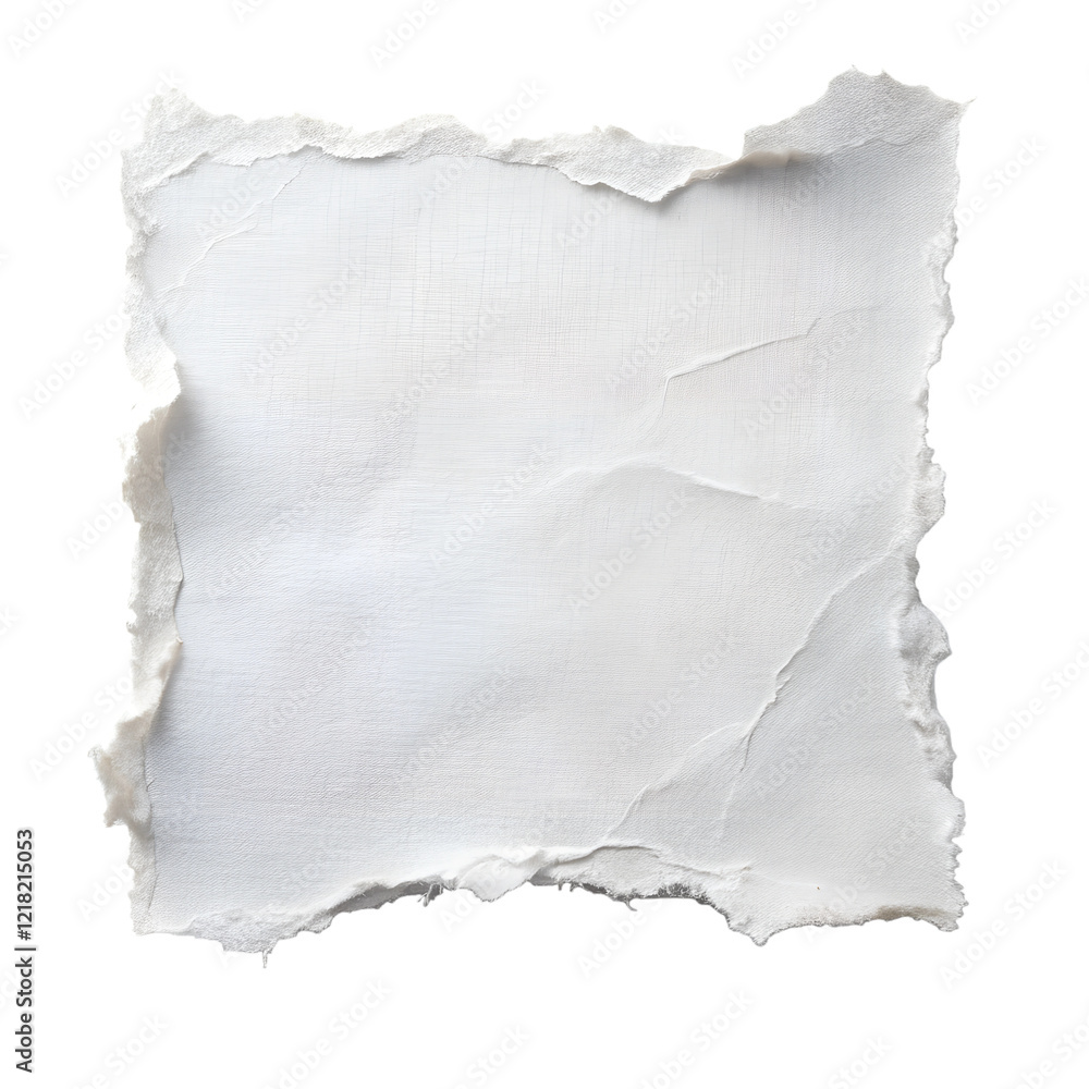 Fototapeta premium white ripped paper, torn edges strips cut out