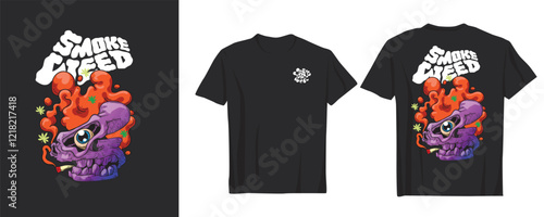 Bold Cannabis Smoking Art for Urban Wear