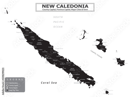 Australian Countries Geography Political map. Political map of country with capital, province or state capital, major cities and town.