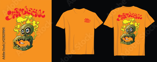 Modern Weed Graphic for Apparel