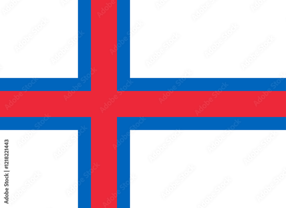 High detailed flag of Faroe Islands. National Faroe Islands flag. Europe. 3D illustration. High detailed flag of Faroe Islands. National Faroe Islands flag. Europe. 3D illustration.
