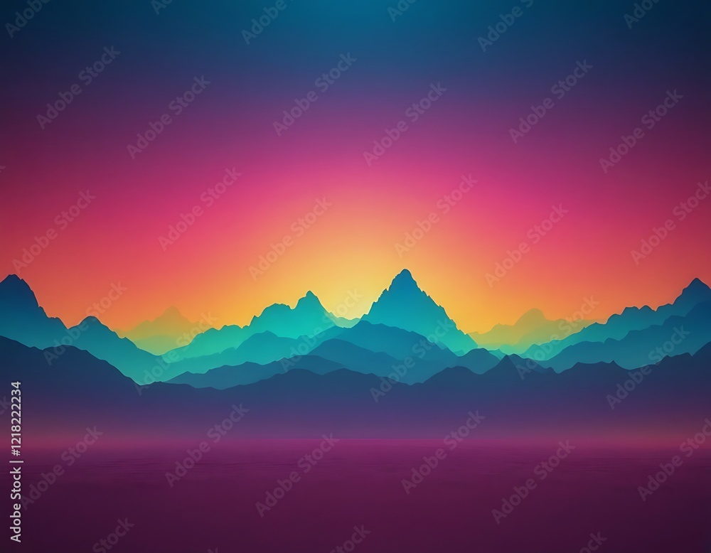 a mountain range with a sunset in the background a mountain range with a sunset in the background