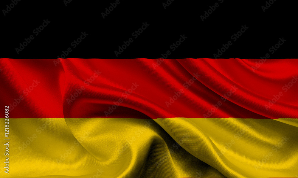 High detailed flag of Germany. National Germany flag. Europe. 3D illustration. High detailed flag of Germany. National Germany flag. Europe. 3D illustration.