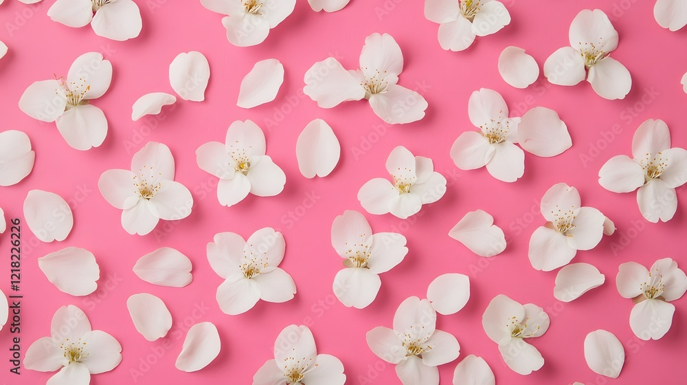 Cherry blossom petals flying in the air, Generative AI Cherry blossom petals flying in the air, Generative AI