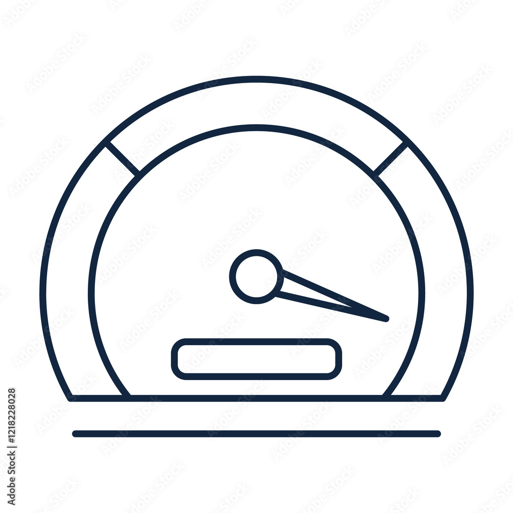 Speedometer with Needle Icon. Performance and Efficiency Icon. Illustration for Productivity Concept. Speedometer with Needle Icon. Performance and Efficiency Icon. Illustration for Productivity Concept.