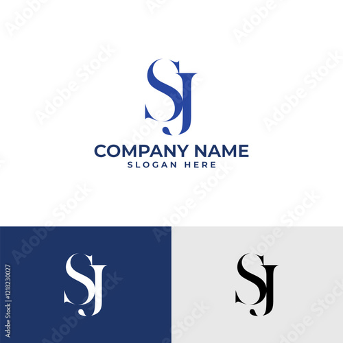 letters "S" and "J" elegantly intertwined. Conveys class, exclusivity, and a strong brand. serif font adds a touch of tradition and timelessness, for businesses in legal, financial, or luxury sectors