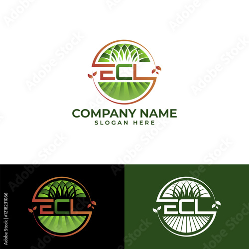 The logo showcases a vibrant sunburst, symbolizing the vitality and growth of well-maintained landscapes. The "ECL" within the design represents the company expertise in lawn care and park management