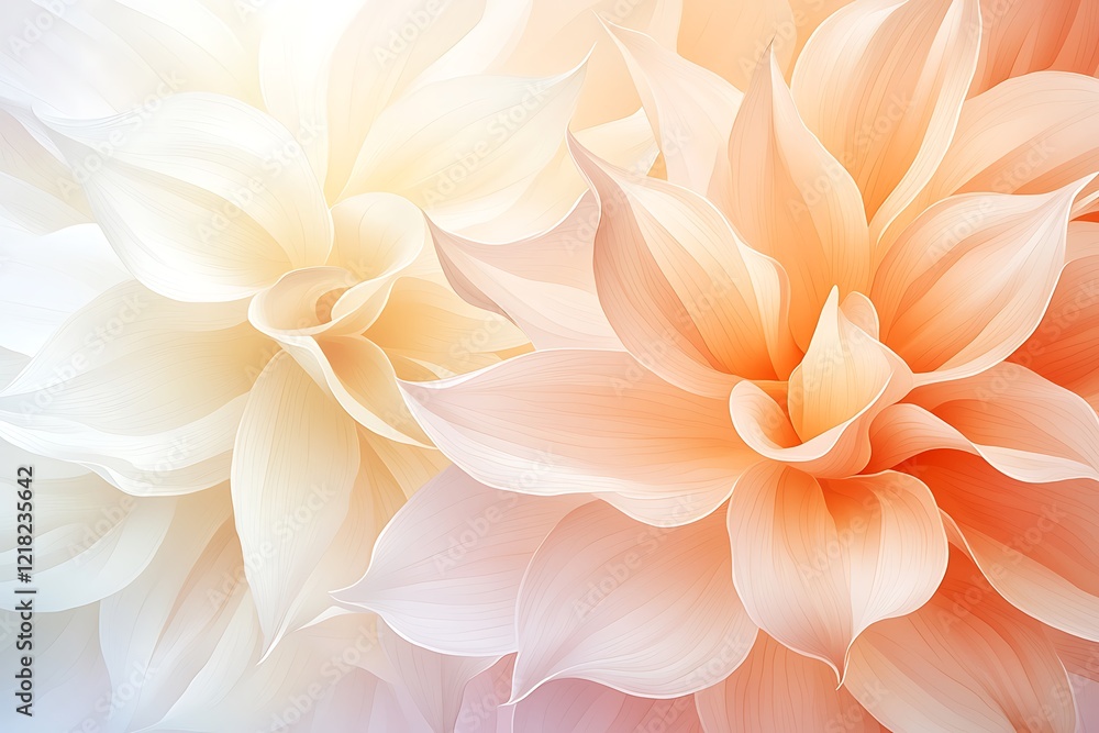 Obraz premium Elegant floral composition in nature background soft colors botanical art environment