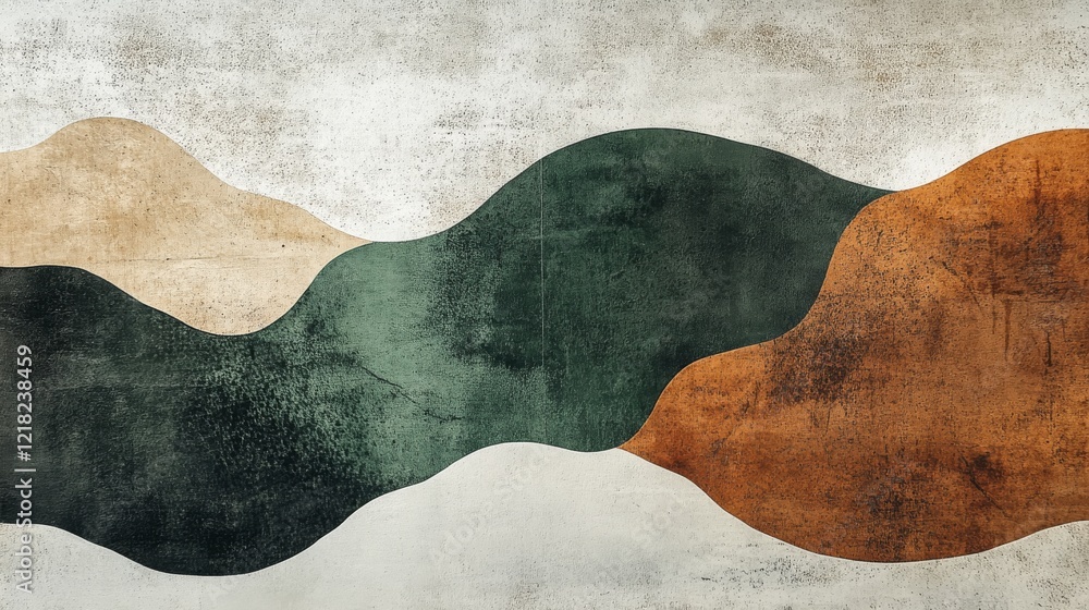 Abstract Wave Pattern In Earthy Tones Abstract Wave Pattern In Earthy Tones