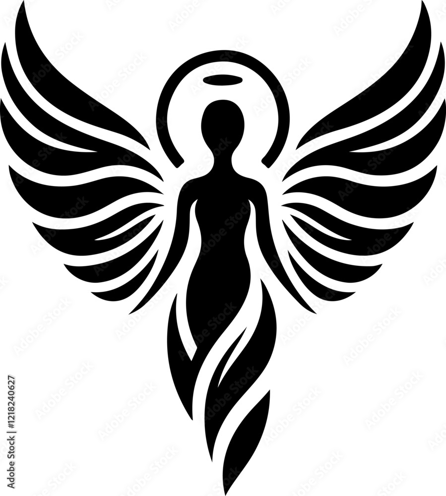 vector illustration design image icon logo symbol decoration silhouette angel winged vector illustration design image icon logo symbol decoration silhouette angel winged