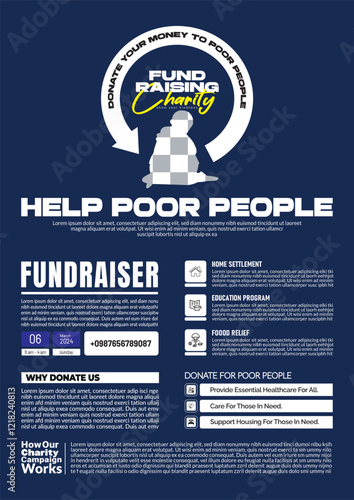 Charity fundraising flyer design