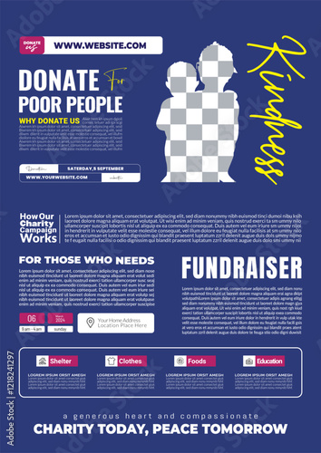 Charity fundraising flyer design