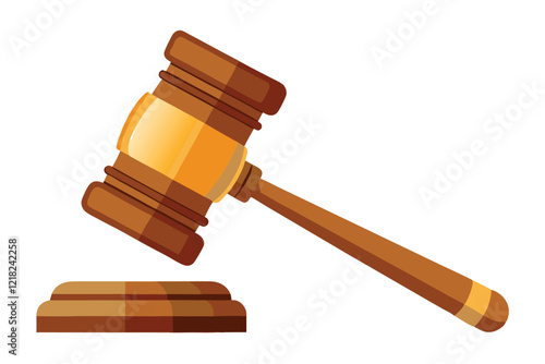 Gavel isolated on a white background.