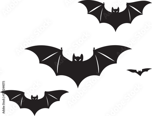 Halloween bats dangerous black silhouette