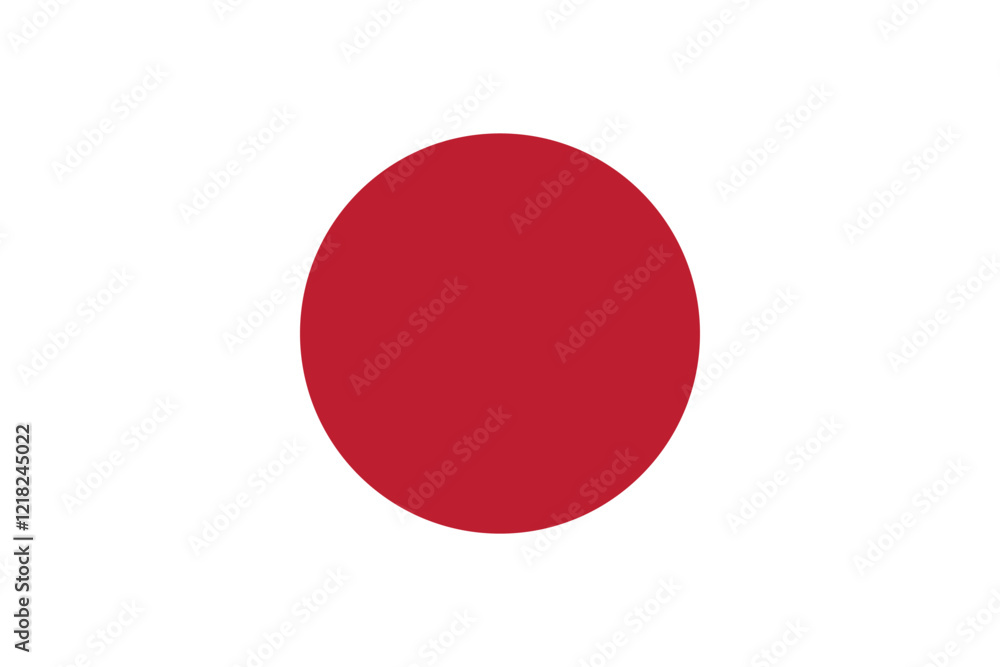 High detailed flag of Japan. National Japan flag. Asia. 3D Render illustration.