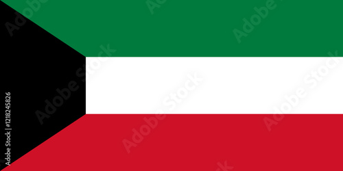 Free Download High detailed flag of Kuwait. National Kuwait flag. Asia. 3D illustration. - GFXLoad