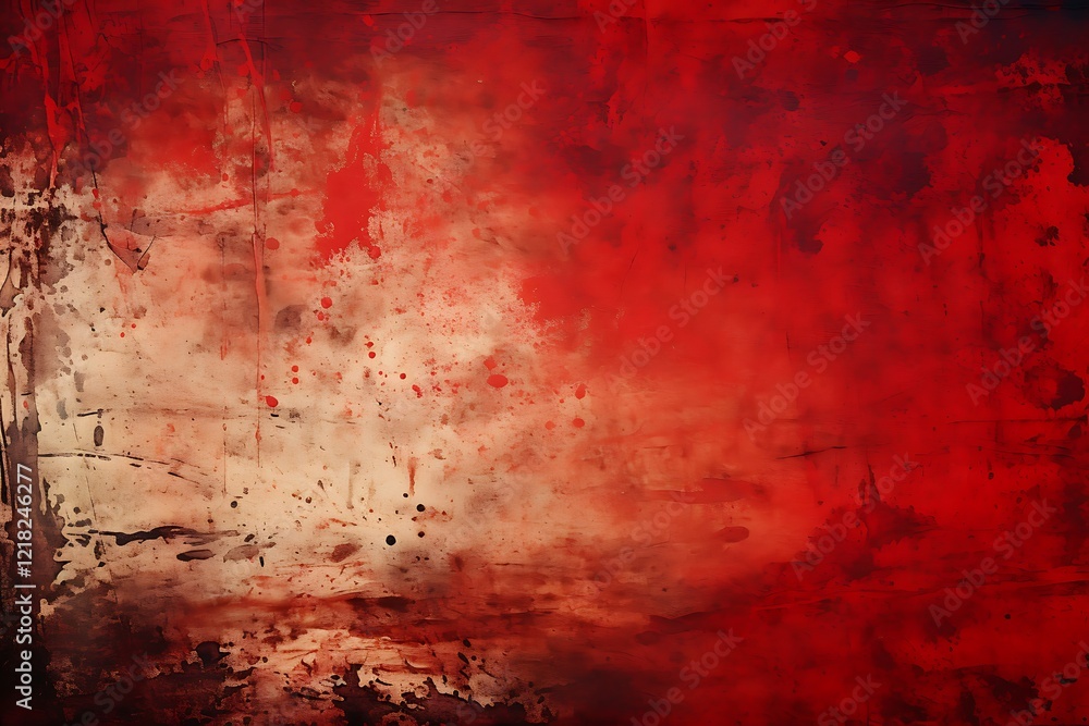 Obraz premium Abstract red background with grunge effect