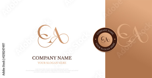 Initial CA Logo Design Vector 