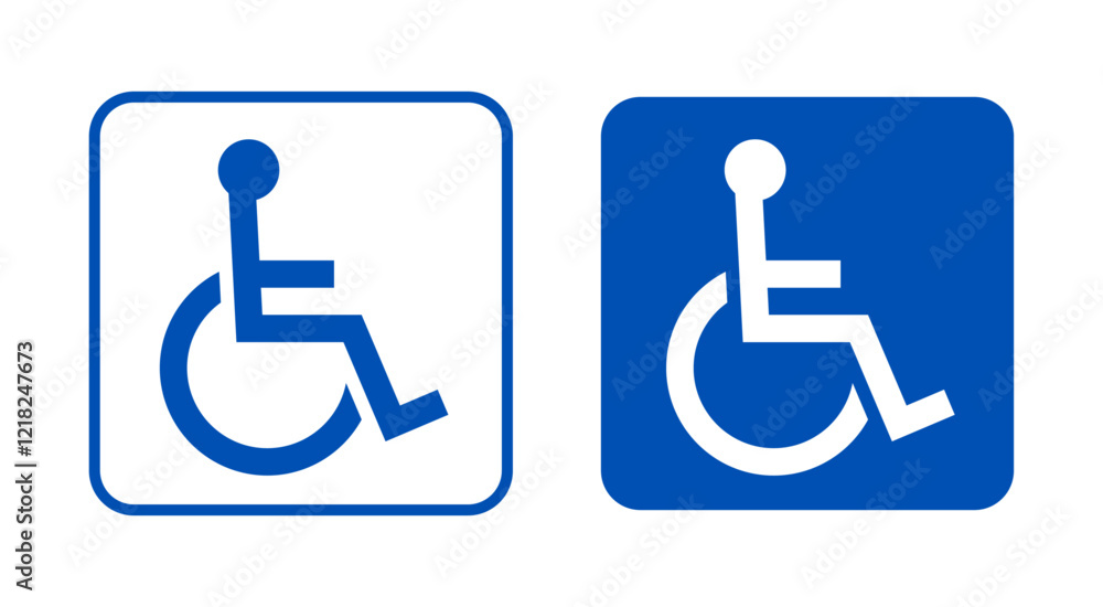 Handicapped sign set Handicapped sign set