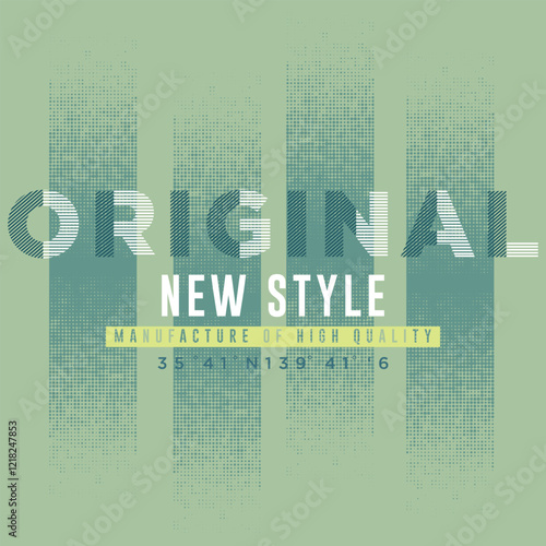 This design carries the 'ORIGINAL' theme with a modern combination of green and blue, complemented by cool graphics. Its casual style reflects a relaxed yet stylish look.