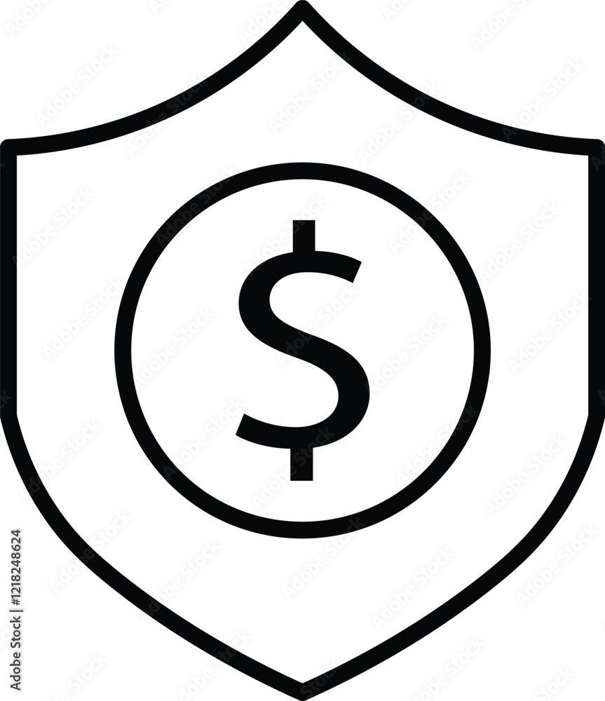 finance and money outline line black color icon finance and money outline line black color icon