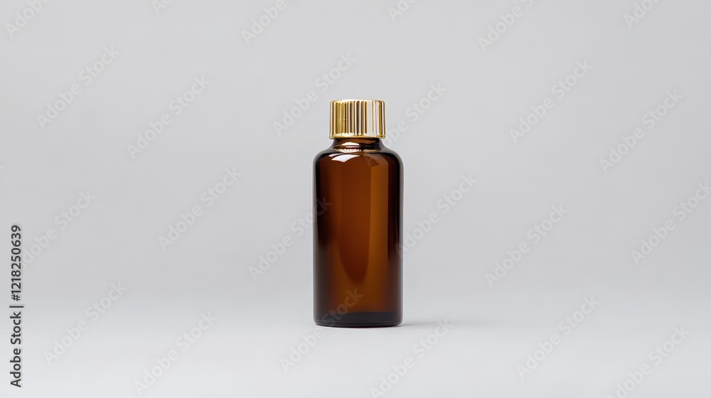 custom made wallpaper toronto digitalElegant Amber Glass Bottle Isolated on Soft Grey Background for Essential Oils, Liquid Products, or Natural Beauty Selections, Ideal for Product Photography and Packaging Mockups