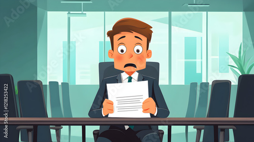 sitting at their desk with a broken nameplate that reads underappreciated 