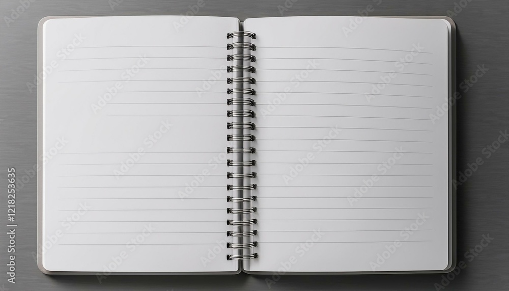 Blank spiral notebook open to a fresh page, ready for ideas. Blank spiral notebook open to a fresh page, ready for ideas.