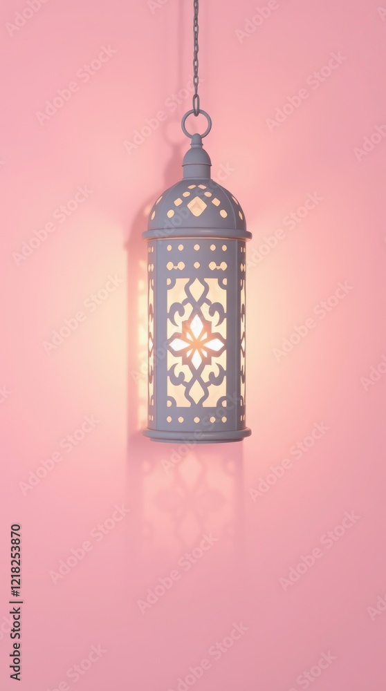 Arabic design shadow from lantern light on a plain background. Arabic design shadow from lantern light on a plain background.