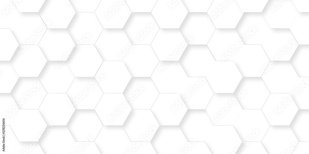 Minimal white hexagonal hexagon modern technology creative emboss light honeycomb polygonal web. abstract geometric science and mosaic tile with template web texture background.
Minimal white hexagonal hexagon modern technology creative emboss light honeycomb polygonal web. abstract geometric science and mosaic tile with template web texture background.