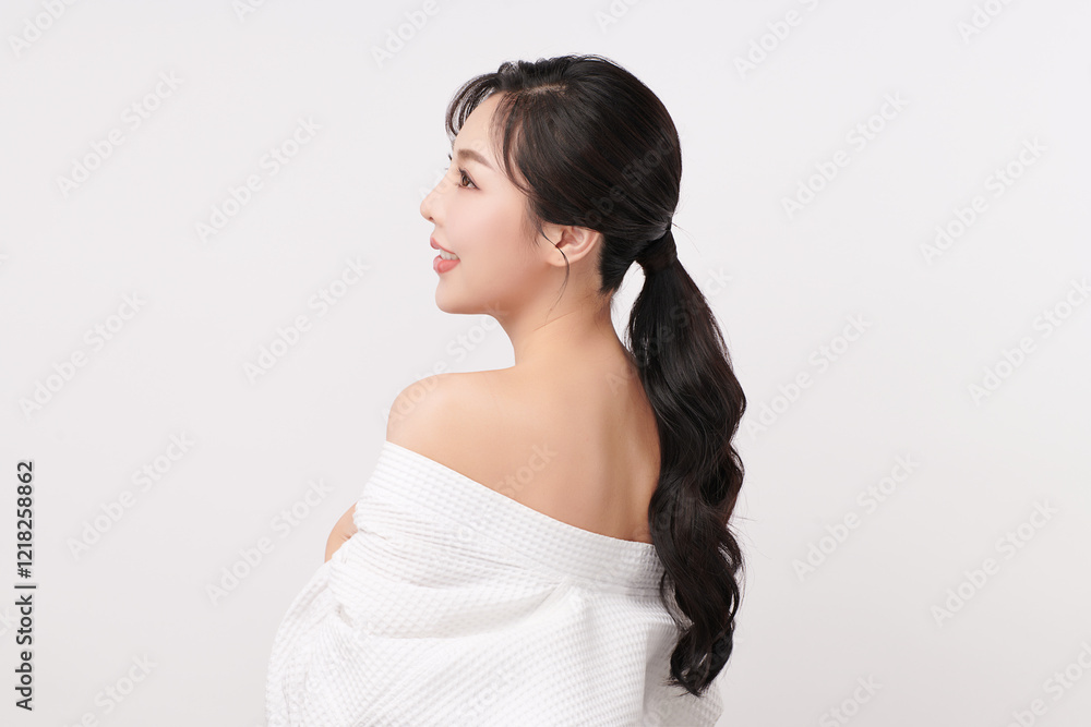 Beautiful young asian woman with clean fresh skin on white background, Face care, Facial treatment, Cosmetology, beauty and spa, Asian women portrait. Beautiful young asian woman with clean fresh skin on white background, Face care, Facial treatment, Cosmetology, beauty and spa, Asian women portrait.
