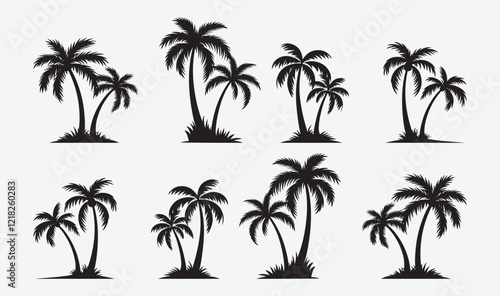 Vector illustration of coconut tree