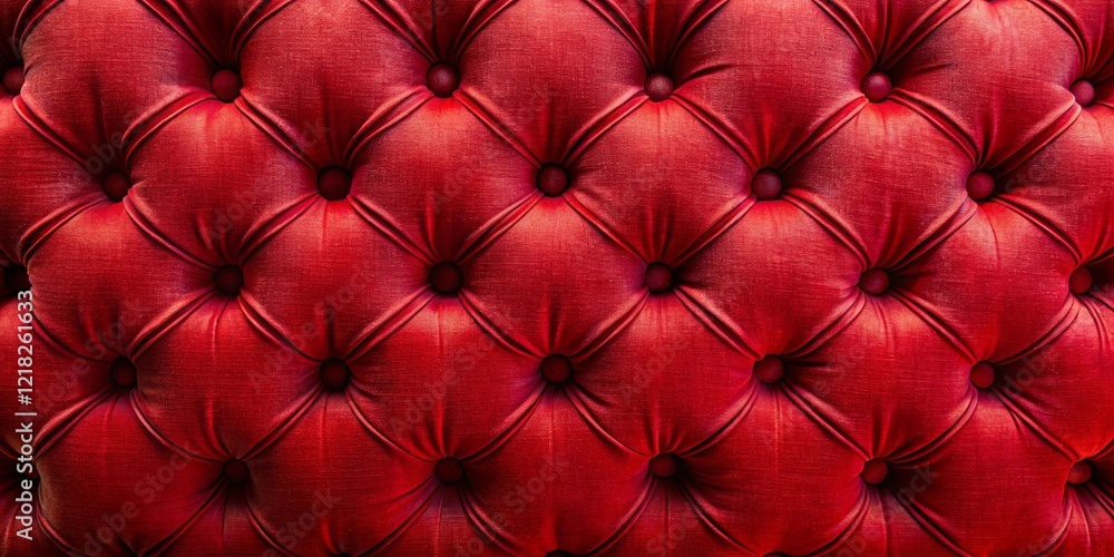 Close-Up of Luxurious Deep Tufted Upholstery with Diamond Pattern and Button Detailing Close-Up of Luxurious Deep Tufted Upholstery with Diamond Pattern and Button Detailing