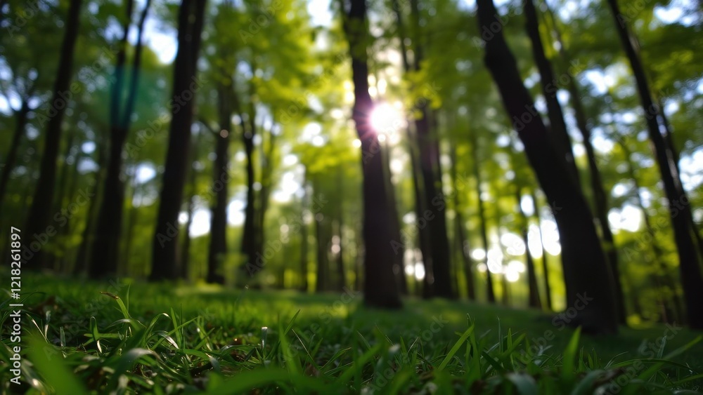 Sunlit Forest Path: A Tranquil Escape into Nature's Embrace Sunlit Forest Path: A Tranquil Escape into Nature's Embrace