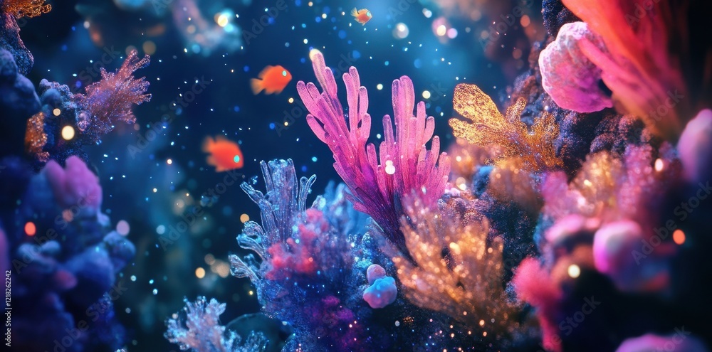 Vibrant Coral Reef Fantasy Aquatic Scene Vibrant Coral Reef Fantasy Aquatic Scene