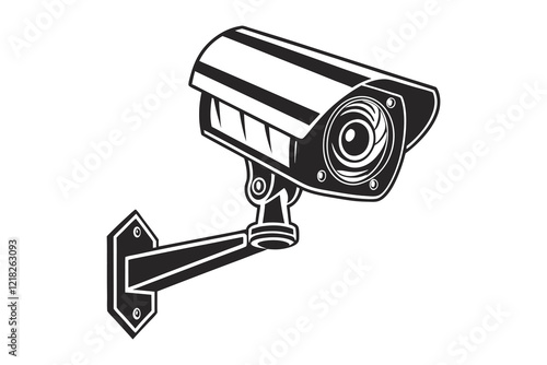 security camera isolated on white background