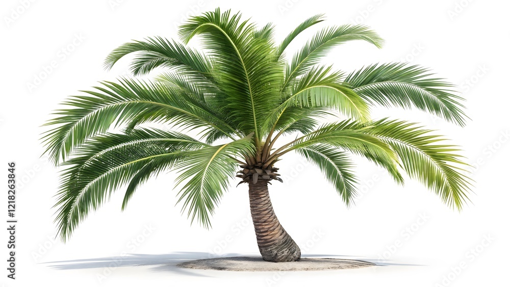 Obraz premium Photorealistic Coconut Palm Tree with Lush Green Fronds V2