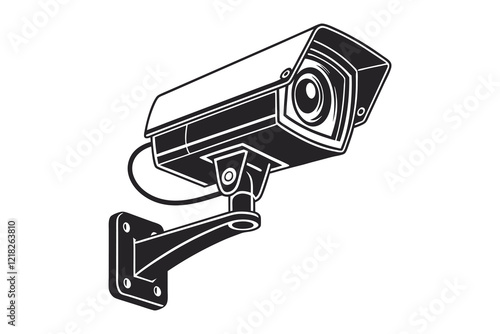 CCTV camera vector illustration on white background