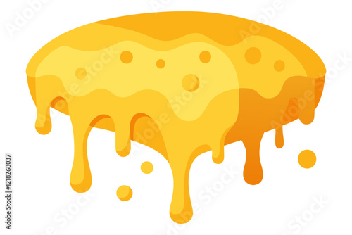 Cheese Melting Art Vector - Perfect for Restaurant and Food Branding
