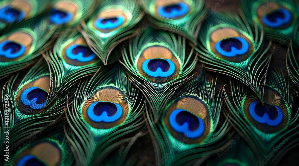 Obraz premium peacock feather close up
