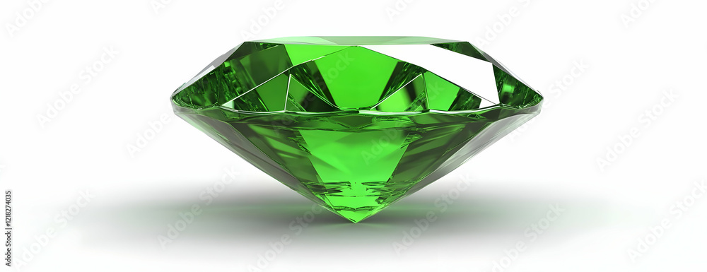 Green gem, studio shot, white bg, jewelry Green gem, studio shot, white bg, jewelry