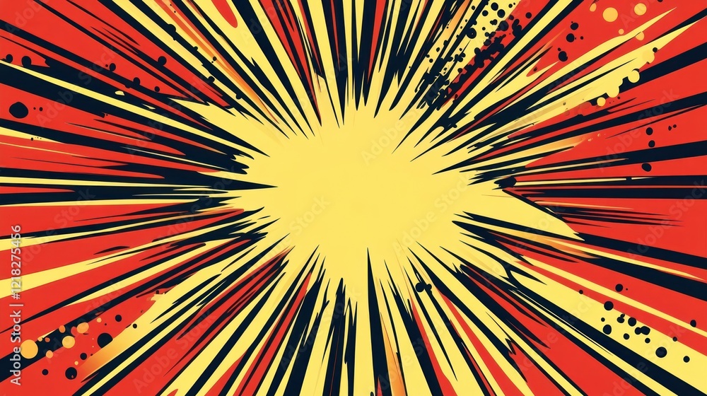 Dynamic Comic Book Style Radial Explosion Background Dynamic Comic Book Style Radial Explosion Background