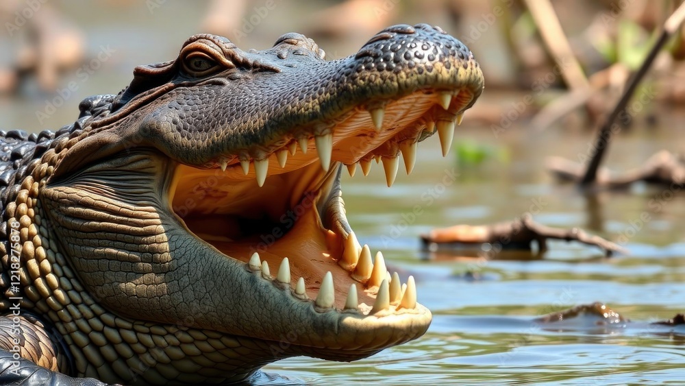 Obraz premium Majestic Alligator in its Natural Habitat