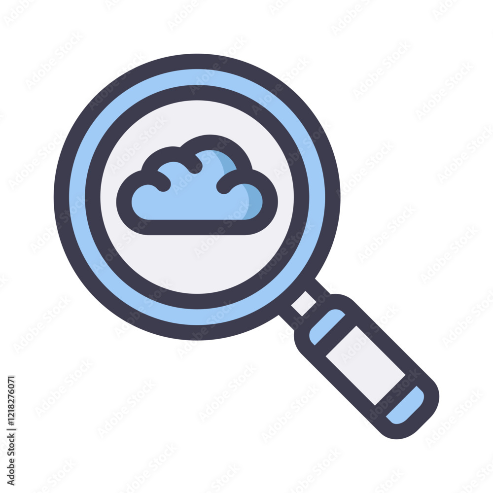 Magnifying glass weather filled Style Magnifying glass weather filled Style