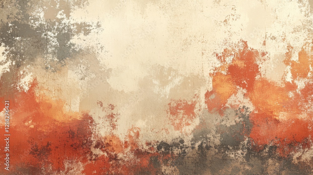 Obraz premium Abstract Textured Wall Paint Colors Brown Beige Orange