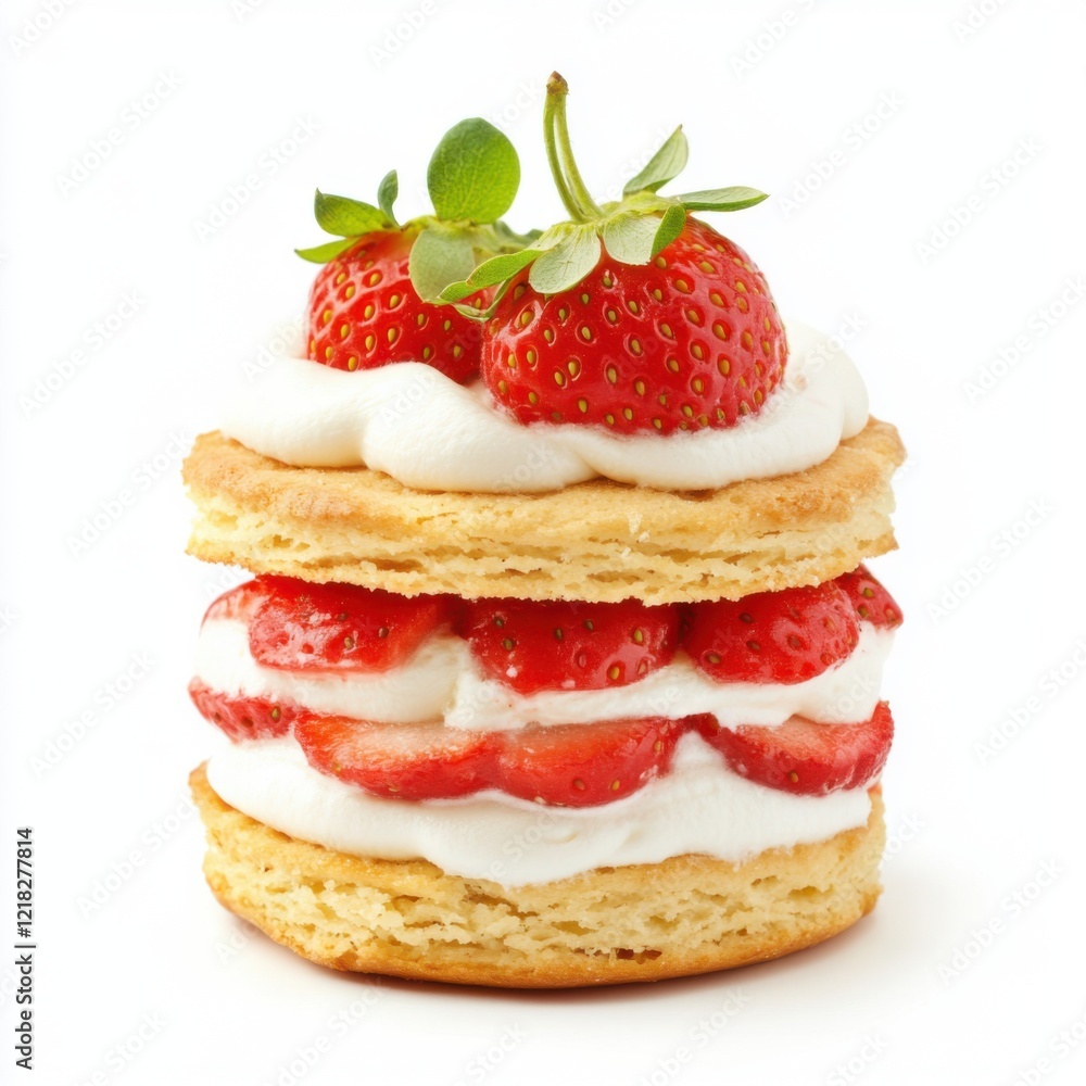 Frozen Strawberry Shortcake with Layered Biscuit Frozen Strawberry Shortcake with Layered Biscuit