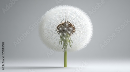 Wallpaper Mural Close-up of a fluffy dandelion seed head on a gray background. Torontodigital.ca