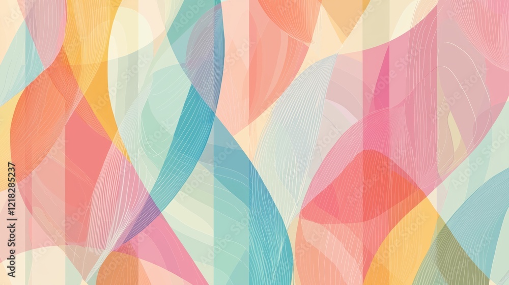Geometric Patterns in a Soft Spring Color Palette Geometric Patterns in a Soft Spring Color Palette