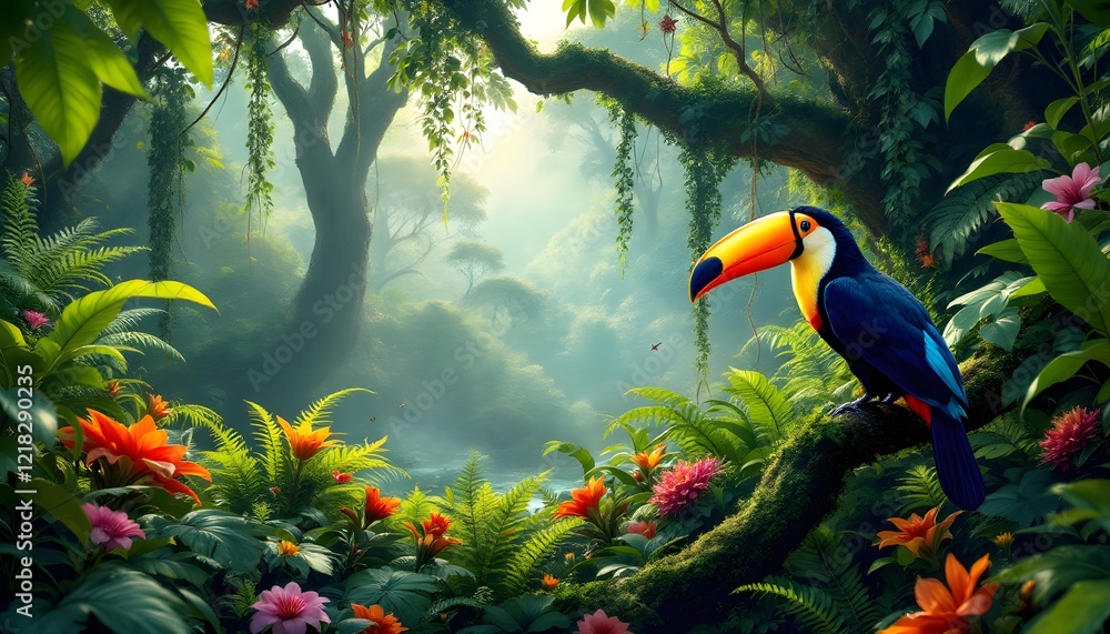 Fototapeta premium toucan in the jungle